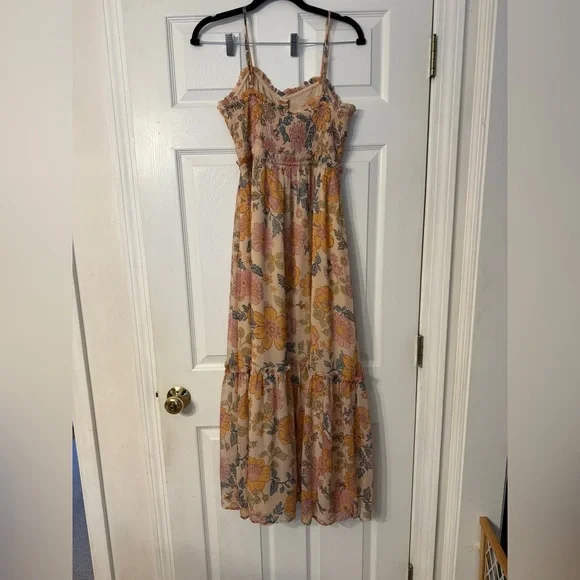 Patrons of Peace Floral Maxi Dress in Pink and Orange - Picture 3 of 5